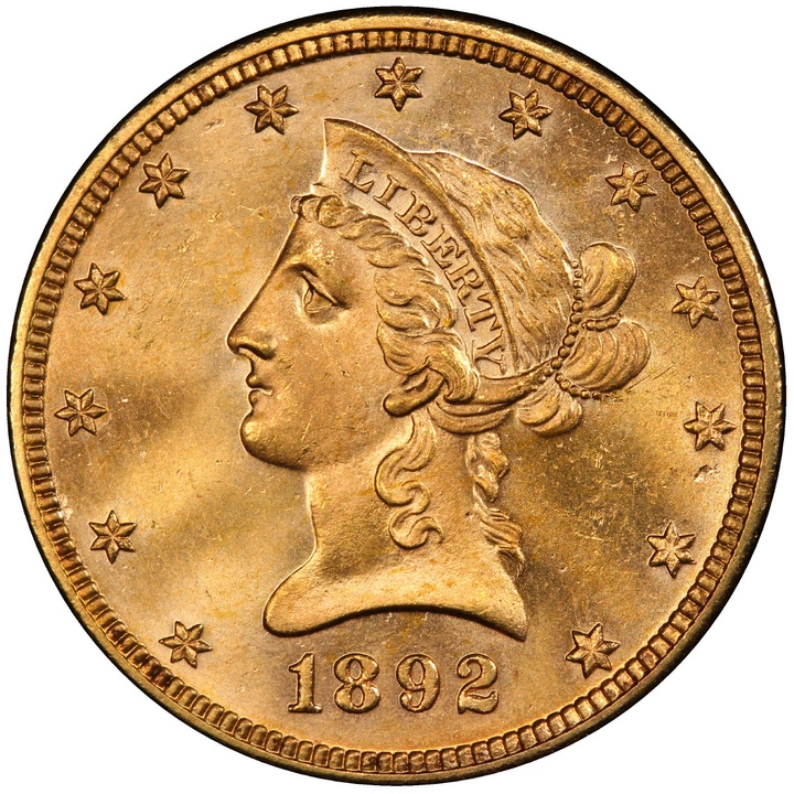 Liberty Head $10 Złoto 1892