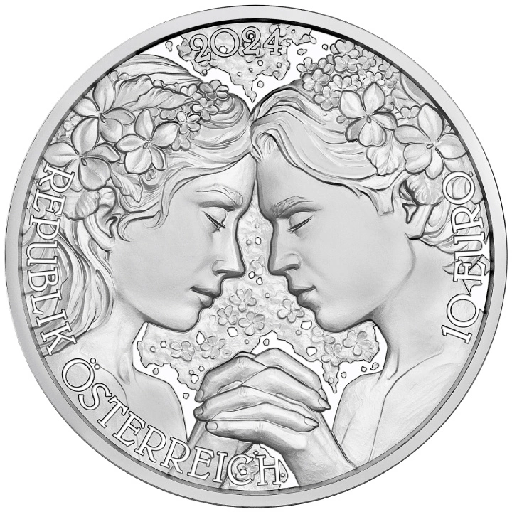 The Violet kolorowany 10 Euro Srebro 2024 Proof