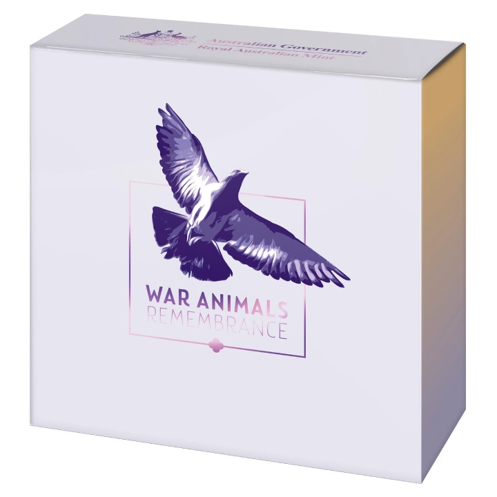 RAM: War Animals Remembrance kolorowany $2 Srebro 2024 Proof "C" Mintmark