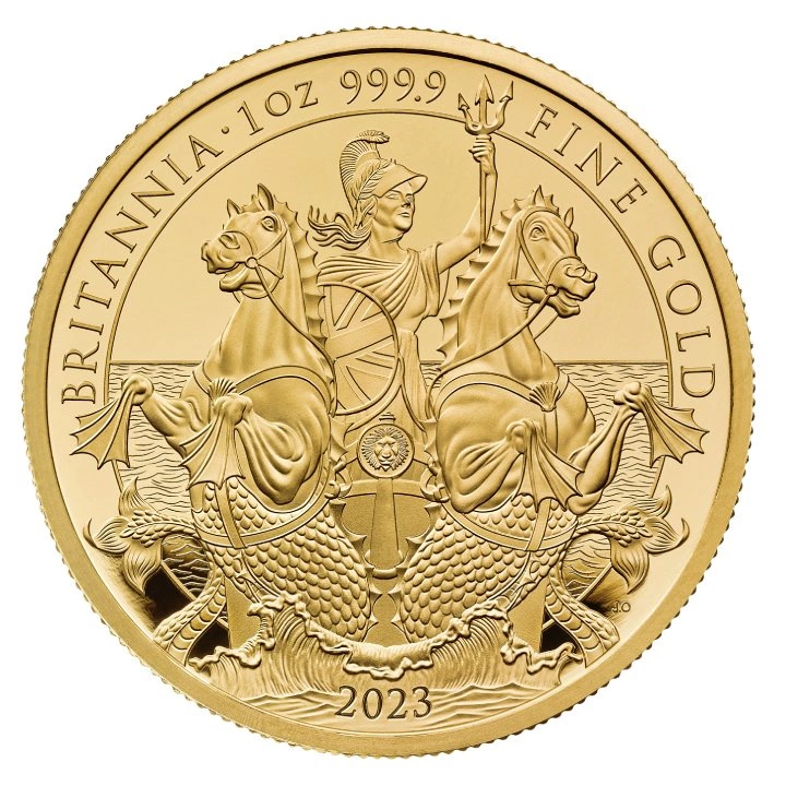 Zestaw 6 monet Premium Britannia Złoto 2023 Proof