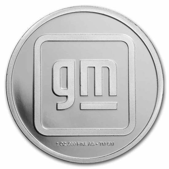 General Motors Modern Logo (2021-Present) 1 uncja Srebra