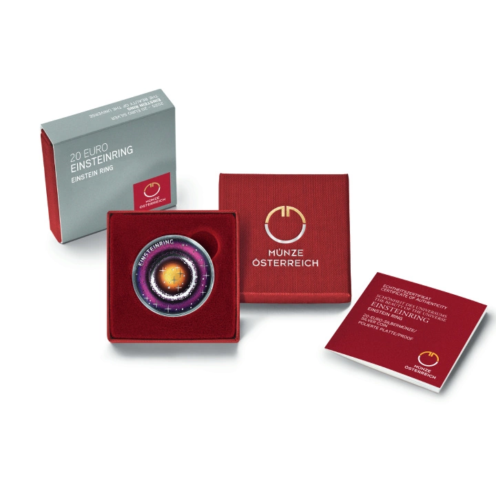 The Beauty of the Universe - Einstein Ring kolorowany 20 Euro Srebro 2025 Proof