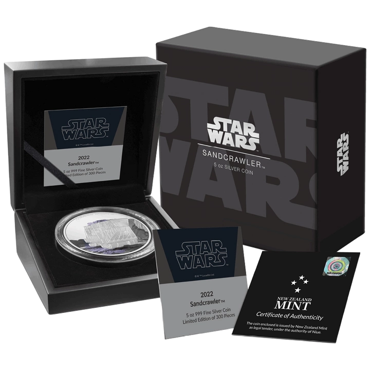 Niue: Star Wars - Sandcrawler kolorowany 5 uncji Srebra 2022 Proof