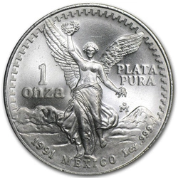 Mexican Libertad 1 uncja Srebra 1991