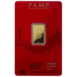 Sztabka Pamp Year of the Dragon - Legend of the Azure Dragon 5 gramów Złota 2024 LBMA GD Refiner