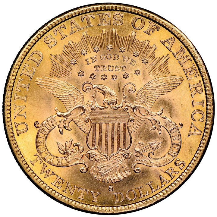 Liberty Head $20 Złoto 1892