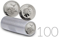 Orzeł Australijski 1 uncja Srebra 2018 PAKIET 100 SZTUK