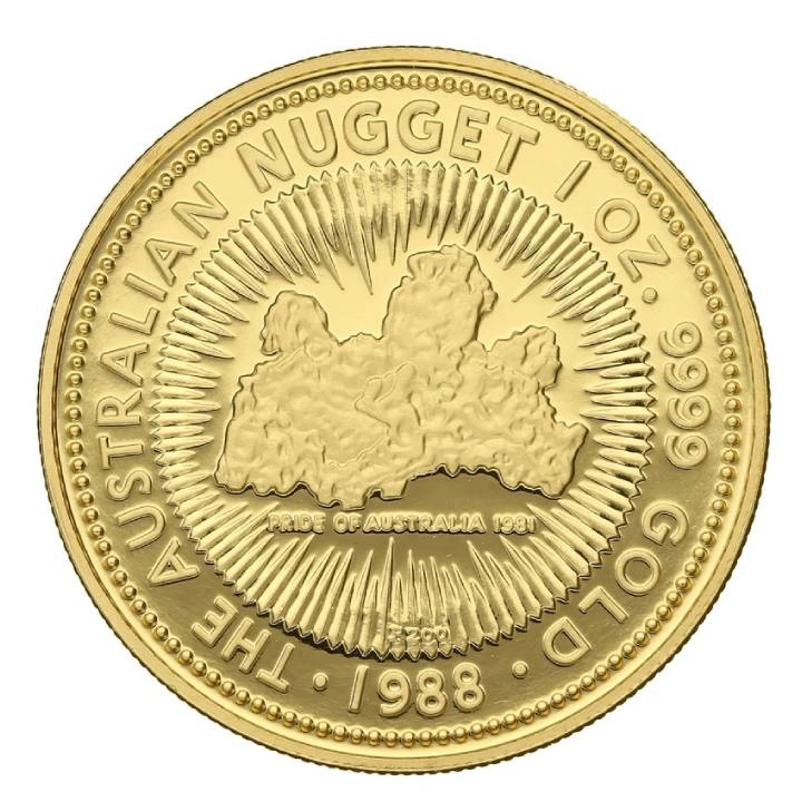 Perth Mint: Australian Nugget 1 uncja Złota 1988 Proof