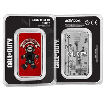 Sztabka Pamp: Call of Duty - Gingerbread Ghost 1 kolorowana uncja Srebra 2025 Prooflike