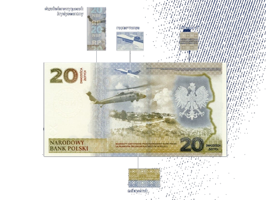 Banknot NBP "Ochrona polskiej granicy wschodniej" 20 zł