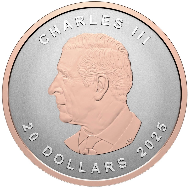 Kanadyjski Liść Klonowy “Silver Maple Leaf” pozłacany 1 uncja Srebra 2025 Reverse Proof Ultra High Relief