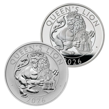 The Royal Tudor Beasts: Queen’s Lion 2 x 1 uncja Srebra 2026 Proof/Matte Proof