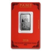 10 Gramów Sztabka Srebra seria Lunar Rok Psa