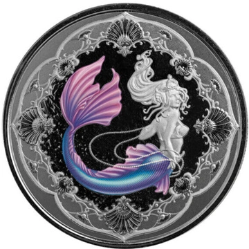 Samoa: Mermaid Princess of the Seas kolorowana 1 uncja Srebra 2022 Proof