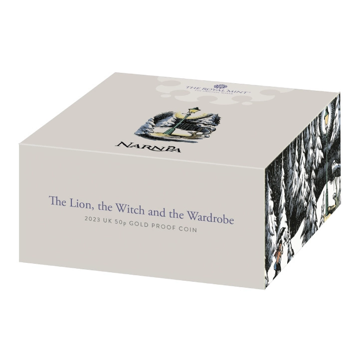 Lew, Czarownica i Stara Szafa 50p Złoto 2023 Proof