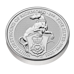Bestie Królowej: Biały Chart z Richmond 2 uncje Srebra 2021