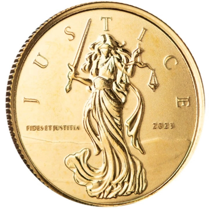 Gibraltar: Lady Justice 1/10 uncji Złota 2023 Proof