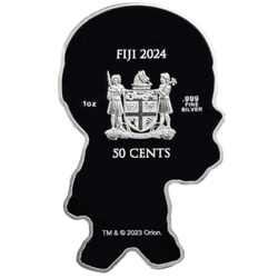 Fiji: Robocop 1 uncja Srebra 2024 Shaped Prooflike Coin