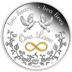 One Love kolorowany 1 uncja Srebra 2024 Proof
