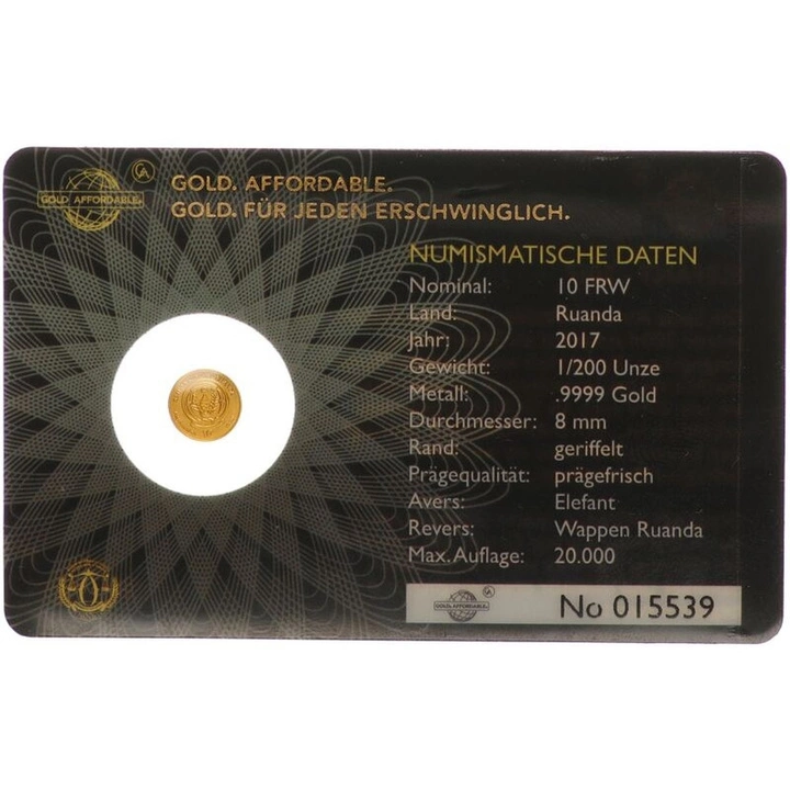 Złote Monety 1/200 Uncji - Losowe Monety