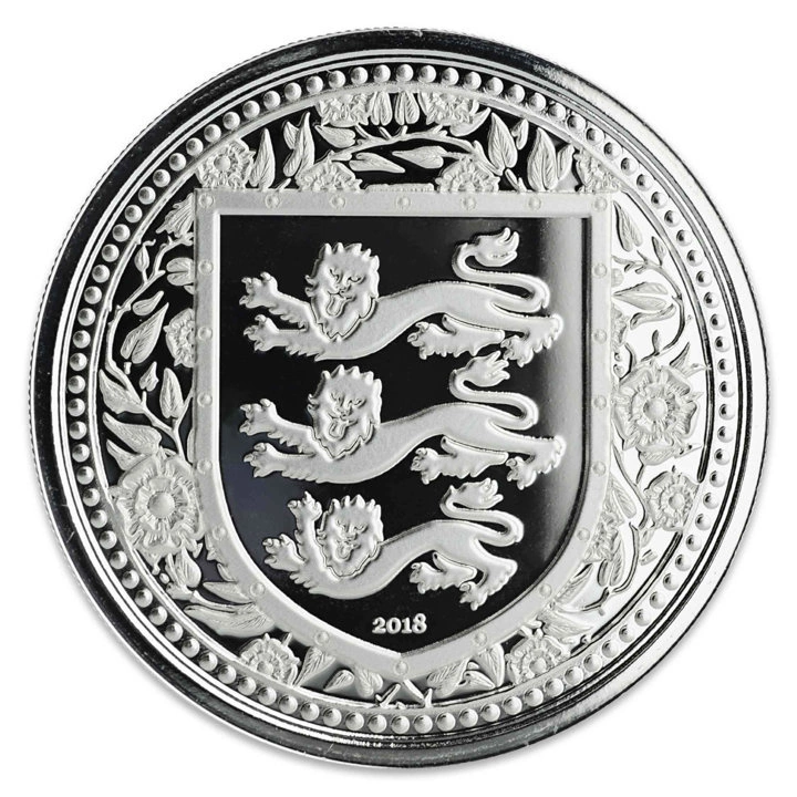 Gibraltar: Royal Arms of England 1 uncja Srebra 2018