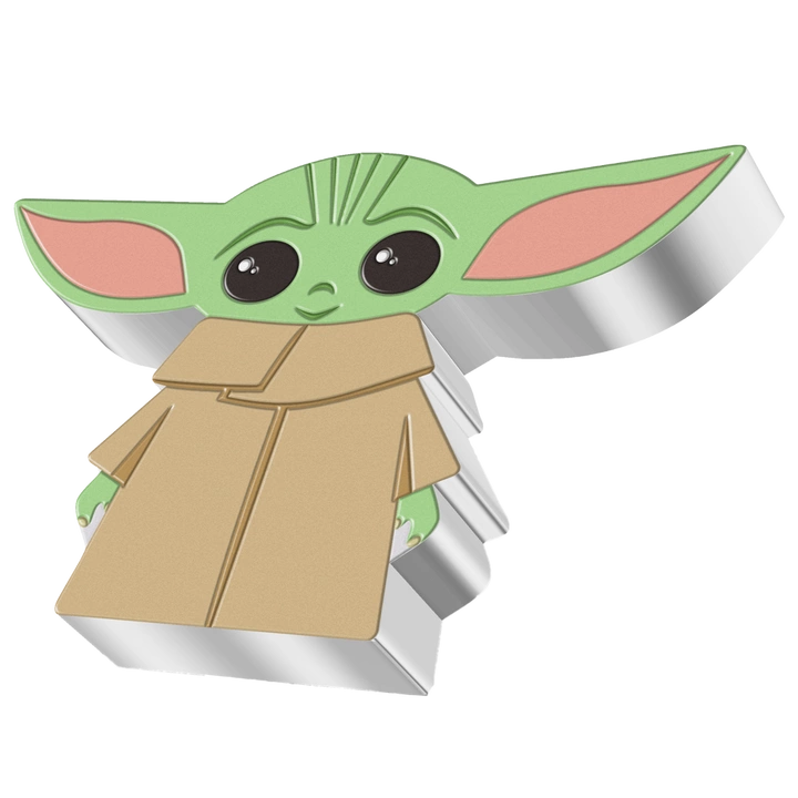 Niue: Star Wars - Grogu Chibi Coin kolorowany 1 uncja Srebra 2021 Proof