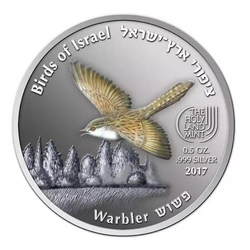 Warbler kolorowany 1/2 uncji Srebra 2017