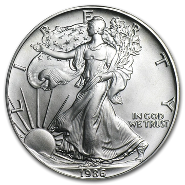 Amerykański Orzeł 1 uncja Srebra 1986