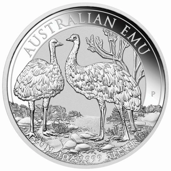 Australijski Emu 1 uncja Srebra 2019 MS 70 NGC First Day of Issue