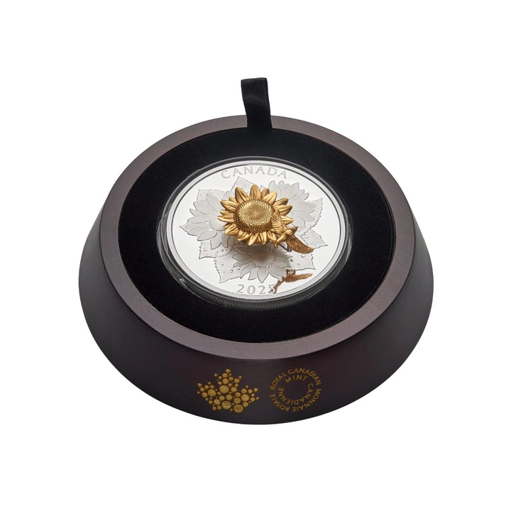 Canada: The Goldfinch and the Bloom pozłacany $50 Srebro 2025 Proof