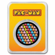 PAC-MAN Pixel Pattern kolorowany 1 uncja Srebra