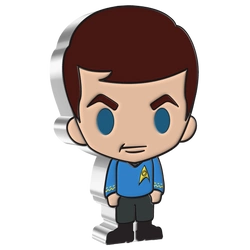 Niue: Star Trek - Leonard McCoy Chibi Coin kolorowany 1 uncja Srebra 2022 Proof