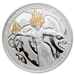 Zestaw 2 srebrnych monet Maui i Bogini Ognia 2019 Proof