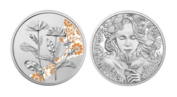 Marigold kolorowany 10 Euro Srebro 2022 Proof