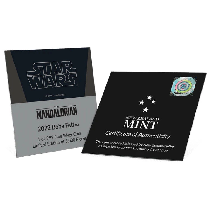 Niue: Star Wars The Mandalorian – Boba Fett 1 uncja Srebra 2022 Proof
