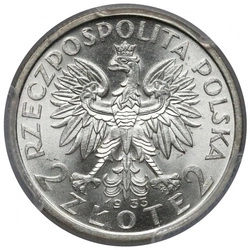 Polska: "Głowa Kobiety" 2 zł Srebro Rożne Roczniki