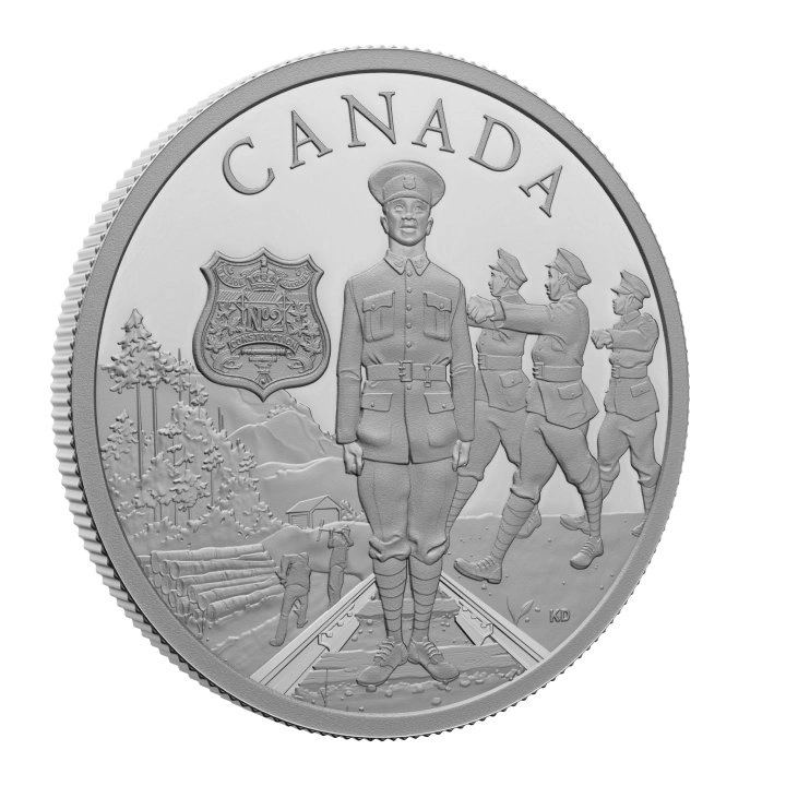 Canada: Commemorating Black History - No. 2 Construction Battalion $20 Srebro 2023 Proof