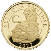 The Royal Tudor Beasts: Seymour Panther 1/4 uncji Złota 2022 Proof