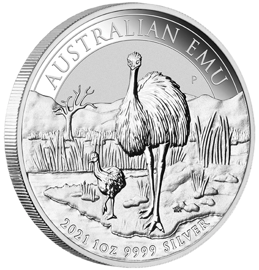 Australijski Emu 1 uncja Srebra 2021 Pakiet 20 sztuk