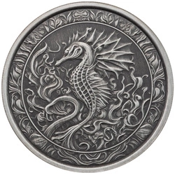Samoa: Seahorse 1 uncja Srebra 2023 Antiqued Coin