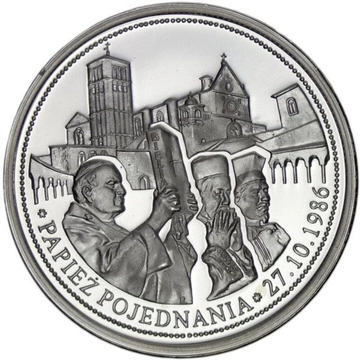 Medal Jan Paweł II - Papież Pojednania 27.10.1986 Srebro Proof + certyfikat