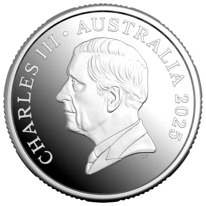 RAM: Bluey Christmas kolorowany $1 Srebro 2025 Proof