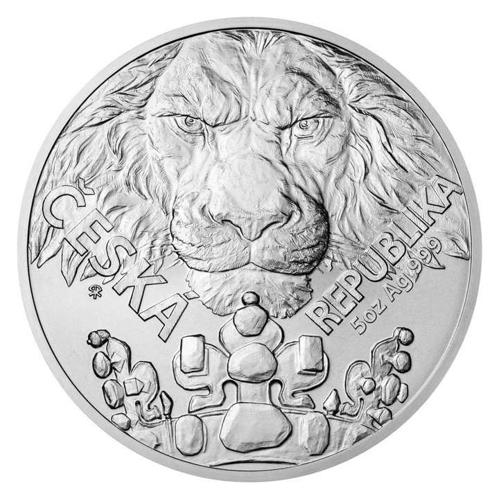 Zestaw 5 monet Niue: Czech Lion Srebro 2023