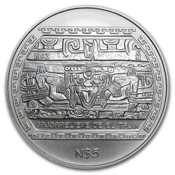 Seria Prekolumbijska: Płaskorzeźba El Tajín 1 uncja Srebra 1993