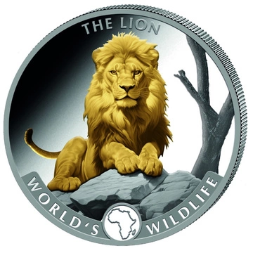 Congo: World’s Wildlife – Lion pozłacany 1 uncja Srebra 2025