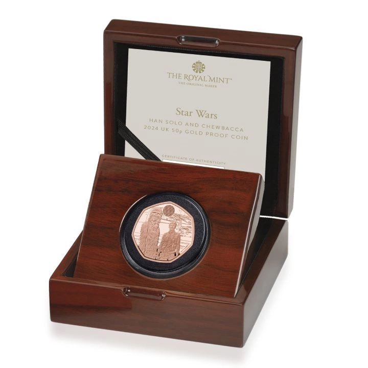 Star Wars: Han Solo and Chewbacca 50p Złoto 2023 Proof