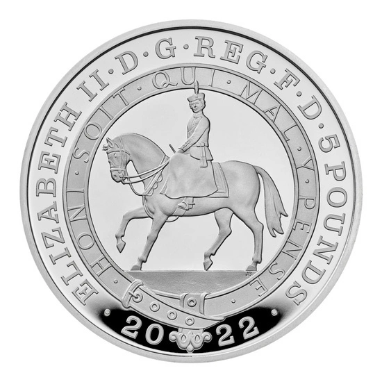 The Platinum Jubilee of Her Majesty The Queen £5 Platyna 2022 Proof Piedfort Coin