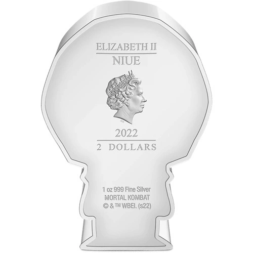 Niue: Mortal Kombat - Sub-Zero Chibi Coin kolorowany 1 uncja Srebra 2022 Proof