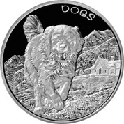 Fiji: Dogs 1 uncja Srebra 2022 Prooflike High Relief 