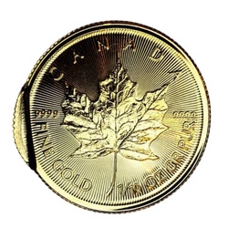 Kanadyjski Liść Klonowy 1/10 uncji Złota 2024 - Uszkodzony Rant